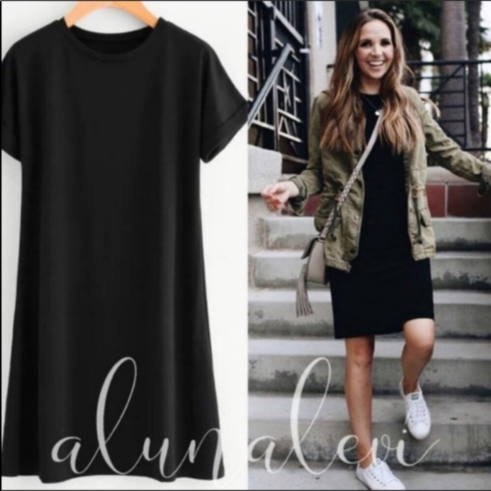 Black Tee Short Dress